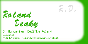 roland deaky business card